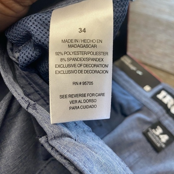 IRON CO. Stretch Cargo   Shorts  Blue  Gray  Size 34  NWT - Picture 5 of 8